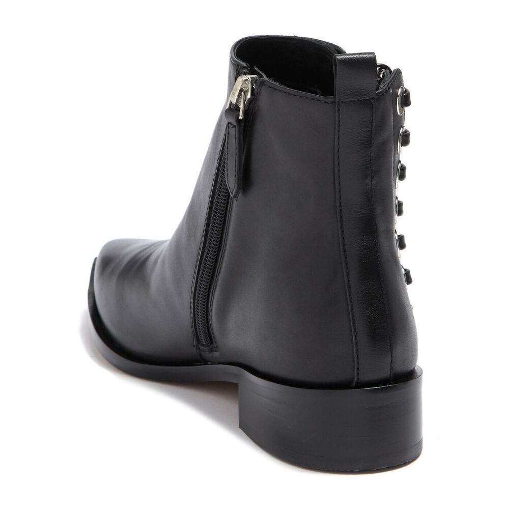 Linea Paolo Women Block Heel Ankle Booties Tatum Size US 5.5M Black Leather - Picture 3 of 5